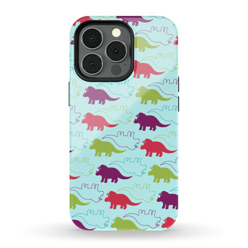 Triceratops Dino Pattern Phone Case